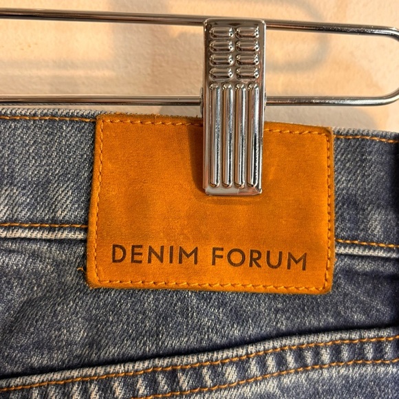 DENIM FORUM Sz 24 Jeans The Arlo High Rise Straight 28L Button Fly in Blue - Picture 7 of 12